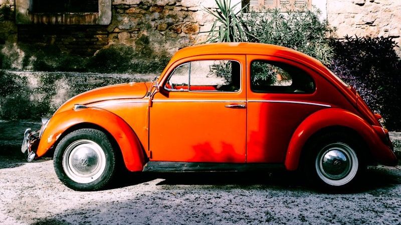 orange Volkswagen Beetle